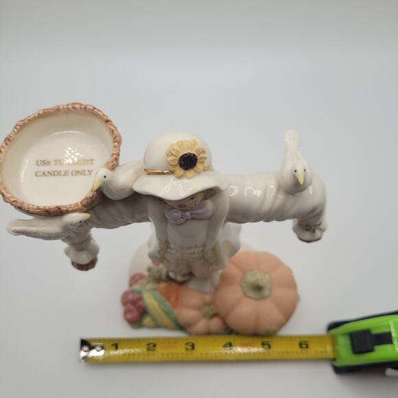 Lenox Occasions Scarecrow Candle Stand Autumn Decor w/ Box Fall Thanksgiving - Picture 9 of 13